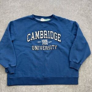 Pull & Bear Cambridge University Sweatshirt Blue Women’s M Made in Portugal